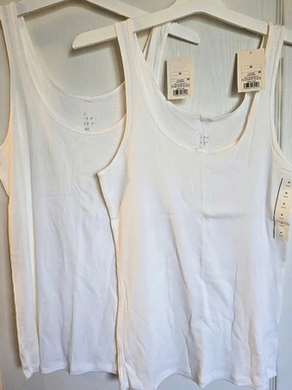 Medium A New Day Women's Slim Fit Ribbed Tank Top White